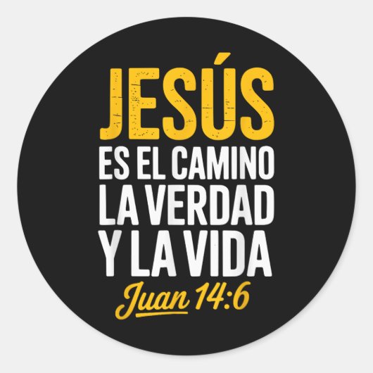 La Camisa De Jesus En Espanol Christian Spanish  Ronde Sticker (Voorkant)