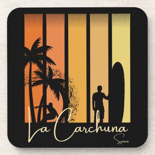 La Carchuna Spanje Surfen Strand Bier Onderzetter (Voorkant)