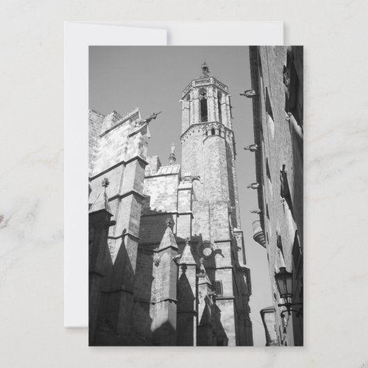 La Catedral Gargoyle Uitnodiging (Barcelona, Spanj (Voorkant)