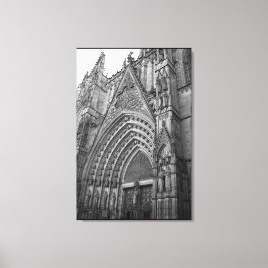La Catedral Wrapped Canvas Foto Print (Barcelona) (Voorkant)