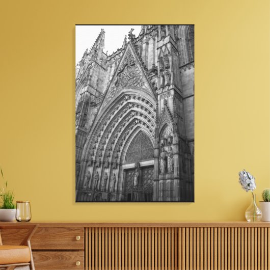 La Catedral Wrapped Canvas Foto Print (Barcelona) (Insitu (Woonkamer))