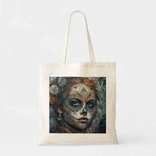 La Catrina Azul Dia de los Muertos Suiker Schedel Tote Bag