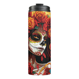 La Catrina Calavera Dag van de Dode Halloween Thermosbeker