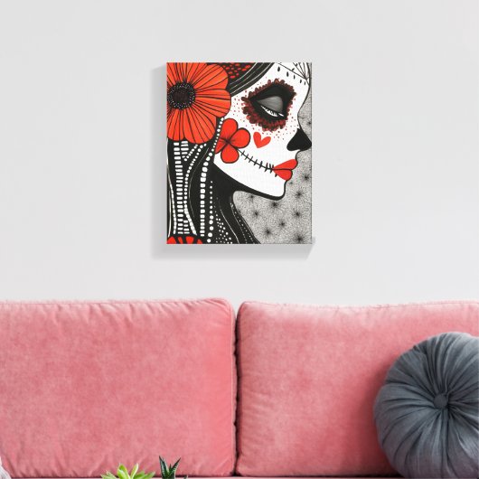 La Catrina Canvas Afdruk (Insitu (Woonkamer))