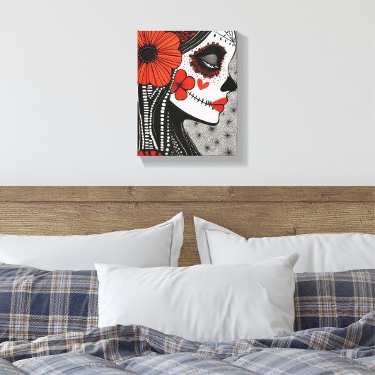 La Catrina Canvas Afdruk (Insitu (Slaapkamer))