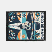 La Catrina Cinco De Mayo Mannen Fleece Deken (Voorkant (Horizontaal))