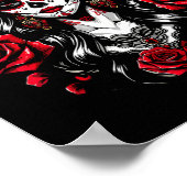 La Catrina Dames Dia de los Muertos Latina Cinco D Poster (Hoek)