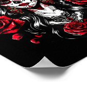 La Catrina Dames Dia de los Muertos Latina Cinco D Poster (Hoek)