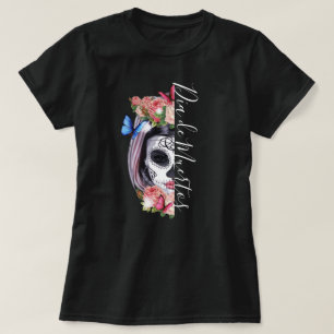 La Catrina Day of the Dead Floral Skull T-shirt