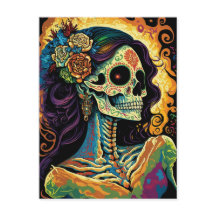 La Catrina Day of the Dead Mexican Skeleton Art