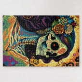 La Catrina Day of the Dead Mexican Skeleton Art Legpuzzel (Horizontaal)