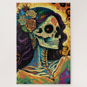 La Catrina Day of the Dead Mexican Skeleton Art Legpuzzel (Verticaal)
