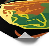 La Catrina Day of the Dead Mexican Skeleton Art  Poster (Hoek)