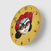 La Catrina - Dia de Los Muertos Girl Ronde Klok (Hoek)