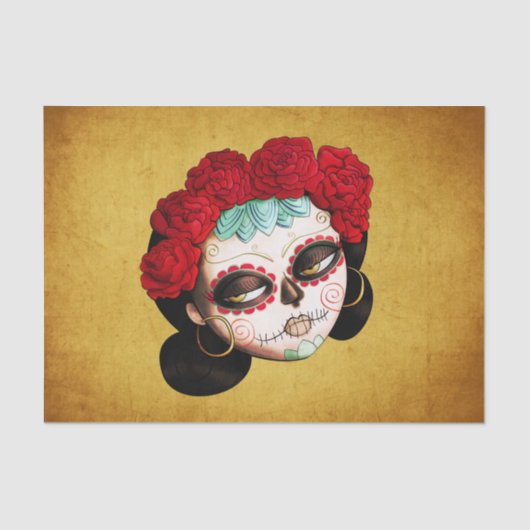 La Catrina - Dia de Los Muertos Girl Tissuepapier (Voorkant)