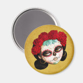 La Catrina - Dia de los Muertos Meisje Magneet (Voorkant / Achterkant)