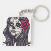 La Catrina - Dia De Los Muertos Sleutelhanger (Achterkant)