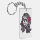 La Catrina - Dia De Los Muertos Sleutelhanger (Voorkant Links)