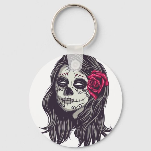 La Catrina - Dia De Los Muertos Sleutelhanger (Voorkant)