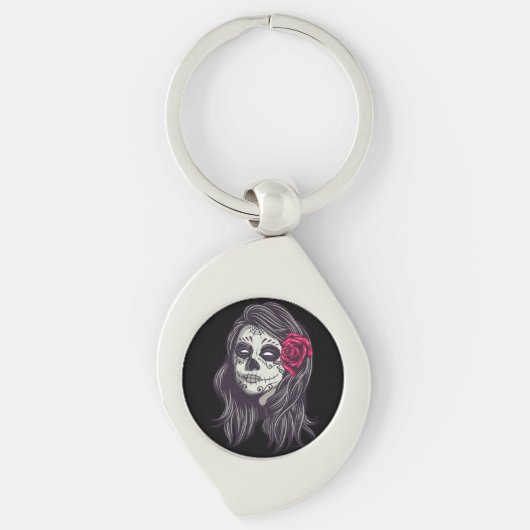 La Catrina - Dia De Los Muertos Sleutelhanger (Voorkant)