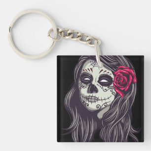 La Catrina - Dia De Los Muertos Sleutelhanger