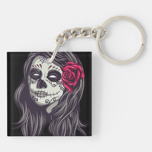 La Catrina - Dia De Los Muertos Sleutelhanger (Achterkant)