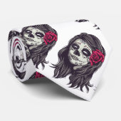 La Catrina - Dia De Los Muertos Stropdas (Opgerold)