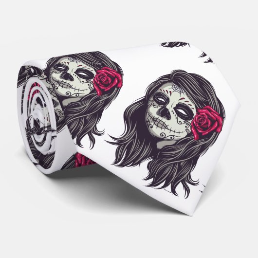 La Catrina - Dia De Los Muertos Stropdas (Opgerold)