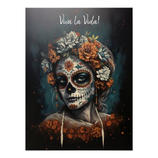 La Catrina Eeuwige Geest Dia de los Muertos Perfect Poster (Voorkant)