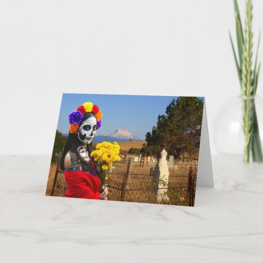 La Catrina Feest Uitnodiging. Kaart (Voorkant)