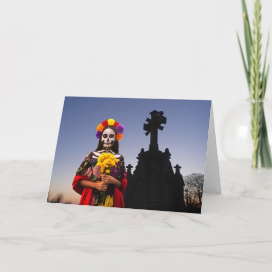La Catrina Feest Uitnodiging. Kaart (Voorkant)