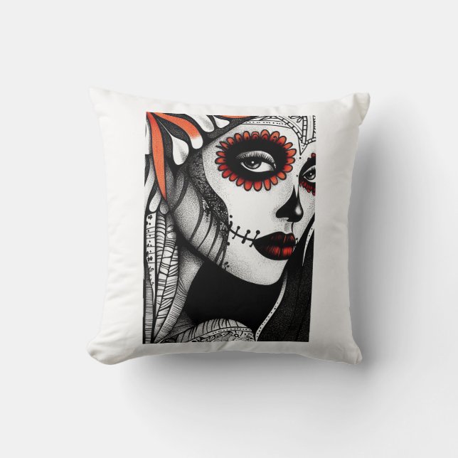 La Catrina Kussen (Voorkant)