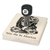La Catrina met aangepaste tekst 💀💀 Día de Muerto Rubberstempel (Stempel)