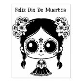 La Catrina met aangepaste tekst 💀💀 Día de Muerto Rubberstempel (Afrduk)