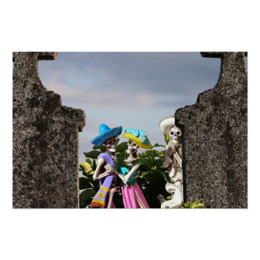 La Catrina op de begraafplaats met Halloween Perfect Poster (Voorkant)