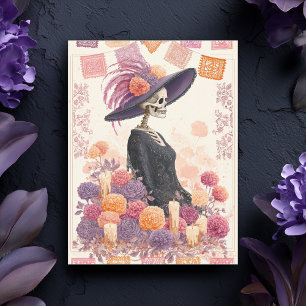 La Catrina Skeleton Lady Dag van de Doden Briefkaart