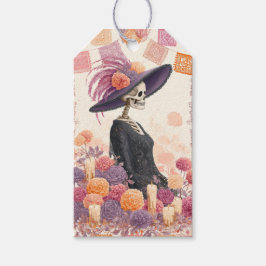 La Catrina Skeleton Lady Day of the Dead Decoupage Cadeaulabel