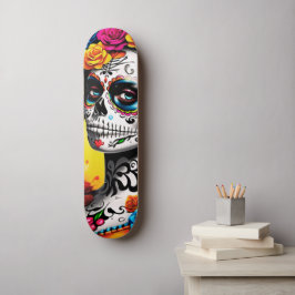 La Catrina Sugar Skull Wall Art Persoonlijk Skateboard
