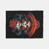 La Catrina Suiker Schedel Dag Van Overheidsagentsc Fleece Deken (Voorkant (Horizontaal))
