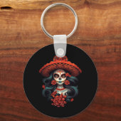 La Catrina Suiker Schedel Dag Van Overheidsagentsc Sleutelhanger (Voorkant)