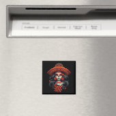 La Catrina Suiker Schedel Dag Van Overheidsinstant Magneet (Insitu (Vaatwasser))