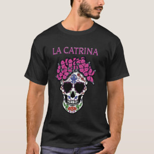 La Catrina Vlinder Mexicaanse Dag Van Doden Dia De T-shirt