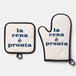 La Cena E Pronta Schort Ovenwant & Pannenlap Set