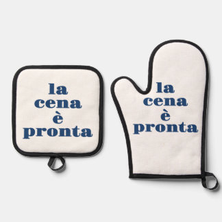 La Cena E Pronta Schort Ovenwant & Pannenlap Set