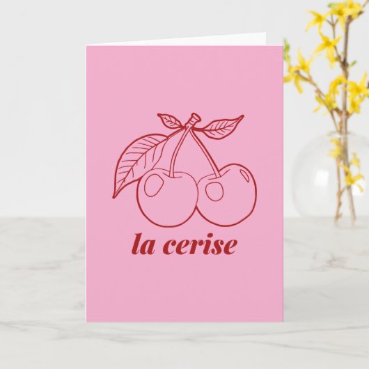 La cerise pin kaart (Gele Bloem)
