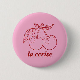 La cerise pin ronde button 5,7 cm