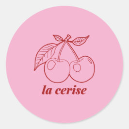 La cerise pin ronde sticker