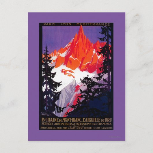 La Chaine De Mont-Blanc  posterEuropa Briefkaart (Voorkant)