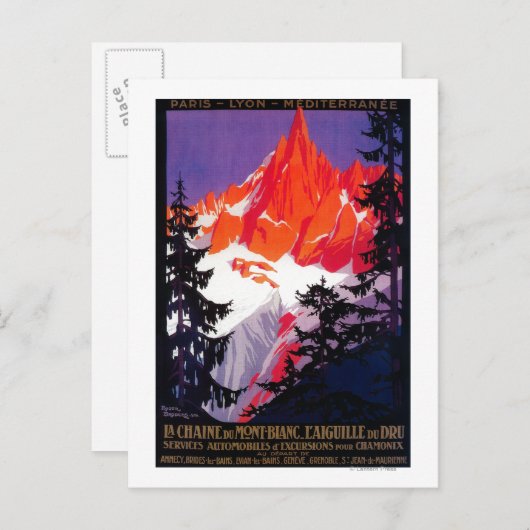 La Chaine De Mont-Blanc  posterEuropa Briefkaart (Voorkant / Achterkant)