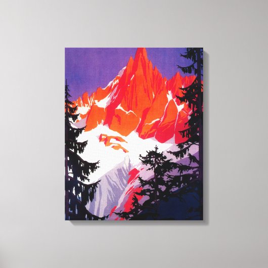 La Chaine De Mont-Blanc  posterEuropa Canvas Afdruk (Voorkant)